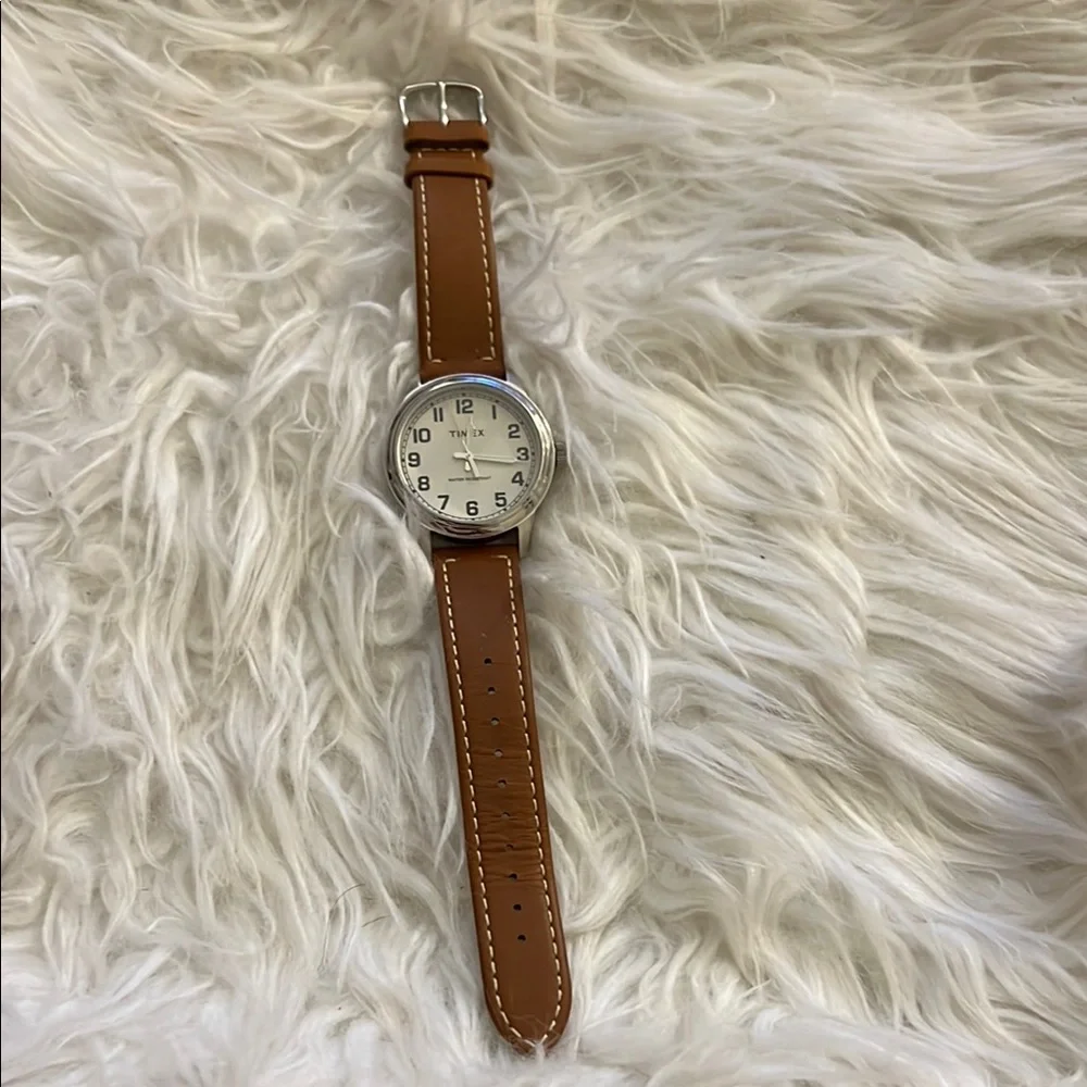Timex Classic Silver and Tan Watch - Picture 2 of 6
